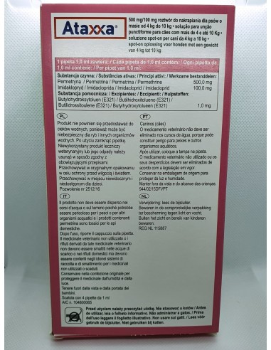 ATAXXA SPOT-ON 4 PIPETTE 1 ML CANI DA...